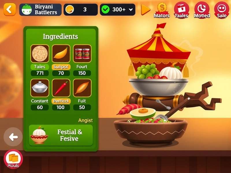 Biryani Battlers festival event screen